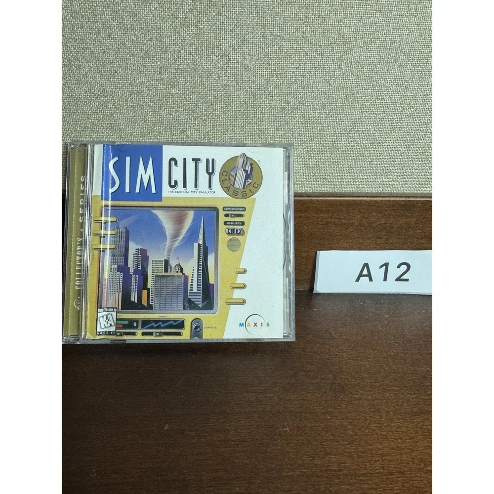 SimCity Classic (K-A Cover Art / Disc) (PC/Mac, 1993) - CASE / INSERT / DISC